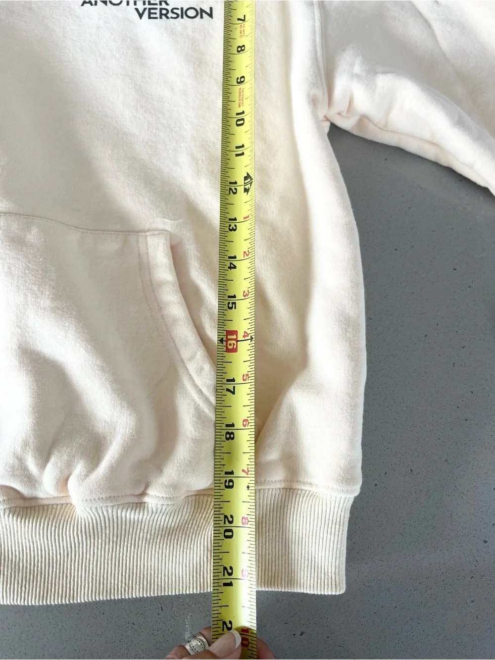 Another Version Matching Tracksuit Lounge Set Cream Beige Hoodie Sweatpants SZ S